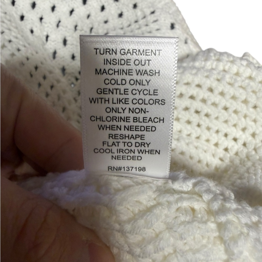House of Harlow 1960 Cream Knit Peplum Tank Top – Size L – NWT - Picture 6 of 7